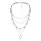 Jewelry personality multi-layer snake bone chain mix and match round necklace retro multi-layer geometric ring necklace