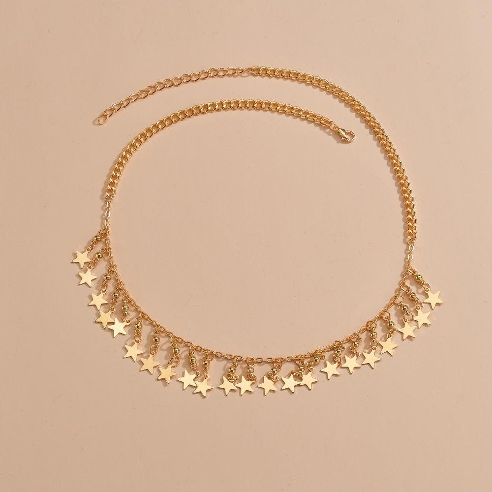 Fashion Iron Star Pendant Necklace Short Necklace Clavicle Chain Accessories