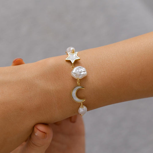 Fashion White Shell Pearl Butterfly Bracelet Female Titanium Steel Temperament Elegant Internet Celebrity Same Style Three-dimensional Hand Jewelry