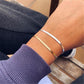 Popular Two-Tone Double Layer Snake Chain Bracelet Simple Layered Bracelet Accessories