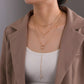 Fashion Simple Round Iron Ring Drill Pendant Necklace Multilayer Chain Necklace Clavicle Chain Accessories