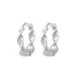 Ins wavy twist earrings female fashion temperament matte irregular geometric earrings simple net red earrings