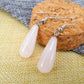 Creative Water Drop Earrings Alloy Natural Opal Powder Crystal Green Aventurine Earrings Stall