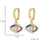 Fashion and exquisite devil's eye earrings copper micro-inlaid zircon eye earrings jewelry for women