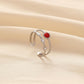 Exquisite light luxury niche design women's stainless steel opening adjustable color sun star ring