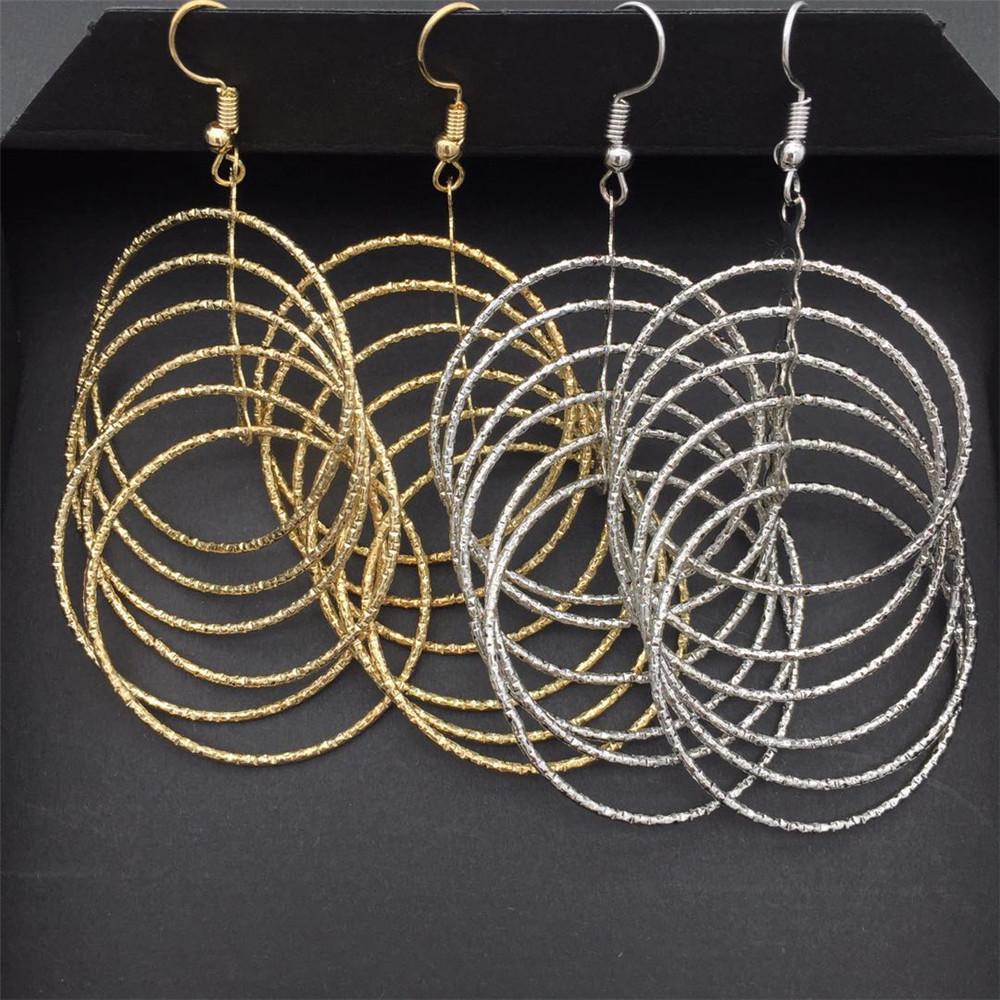 Atmospheric thin face multi-layer ring cross earrings popular earrings night party