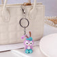 Cartoon color monster key chain creative couple car bag key personality soft pottery pendant