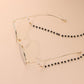 Ornament Protein Bead Glasses Chain Versatile Black and White Bead Glasses Accessories Women