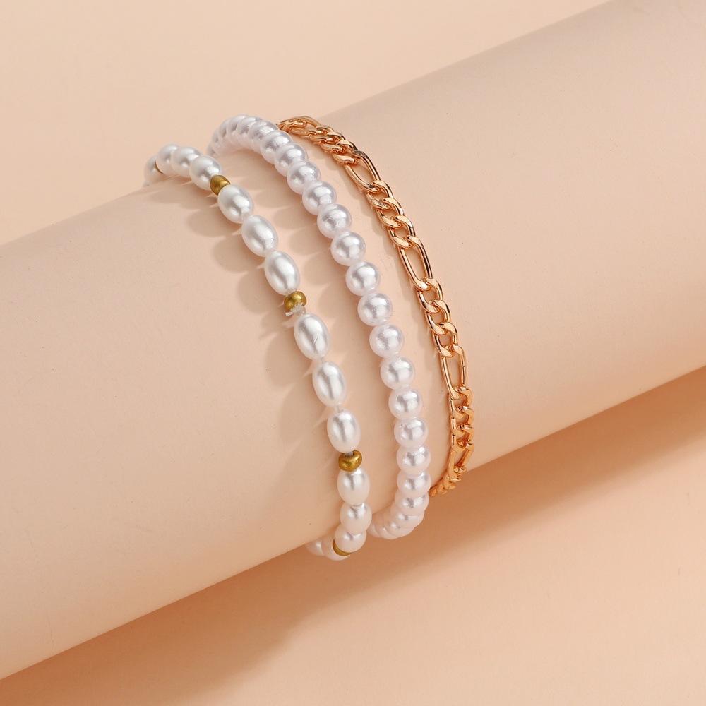 Fashion Chain Bracelet Simple Stretch Thread Imitation Pearl Bracelet Bracelet Accessories