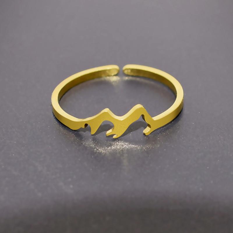 Fashion Trend Personality Jewelry Opening Adjustable Ring Mountain Ring Titanium Steel