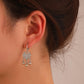 One step one ring safety lock bell earrings women's same style fashion temperament zircon earrings national tide earrings