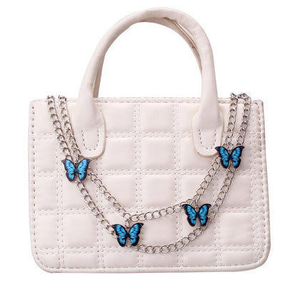 Jewelry ins fashion double-layer drop oil butterfly pendant bag chain all-match handbag accessories hanging chain