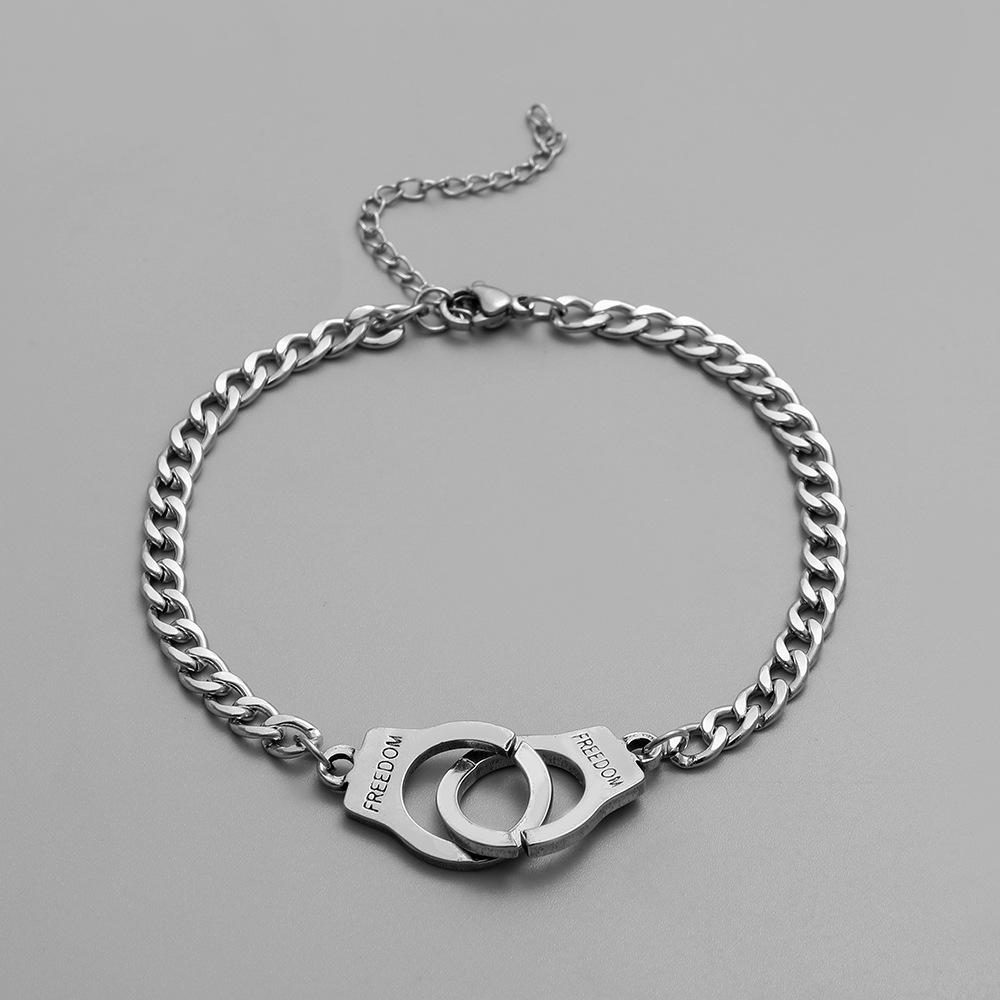 Personality Handcuffs Stainless Steel Bracelet Titanium Steel Bracelet Hand Jewelry