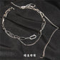 Metal chain necklace female design feeling ins cold collarbone chain net red rhinestone chain necklace trendy girl