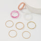 R734 Alloy Resin Simple Plain Circle Ring Design Sense Street Shot Niche Fashion Ring