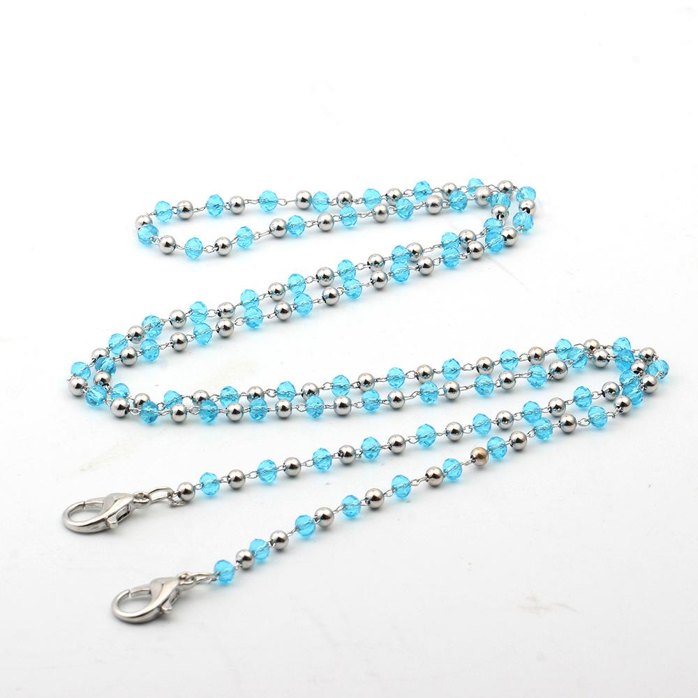 Mask lanyard personalized handmade crystal bead chain mask anti-lost hanging chain glasses chain hanging neck adjustable