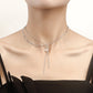 Jewelry crystal circle double stacked clavicle chain light luxury versatile high-end pendant necklace