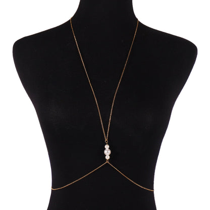 C37 Exaggerated Sexy Bikini Body Chain Women's Hanging Neck Style Thin Chain Night Punk Trendy Waist Chain