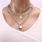 Retro Chain Padlock Butterfly Pendant Women's Creative Multi-element Fashion Fashion Necklace