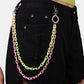Street retro all-match ring accessories ins personality trend hip-hop fluorescent resin chain pants chain