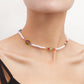 Jewelry Fresh and Sweet Imitation Pearl Necklace Spice Girl Niche Design Glass Flower Trend Necklace