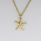 Fashion Jewelry Simple Starfish Pentagram Necklace Female Pendant Clavicle Chain Electroplated Gold and Silver