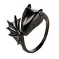 Angel devil ring gothic pterosaur open ring couple pair ring black tail ring dark trend jewelry