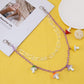 Jewelry candy color resin waist chain ins street super hot net red mushroom head double layer pants chain
