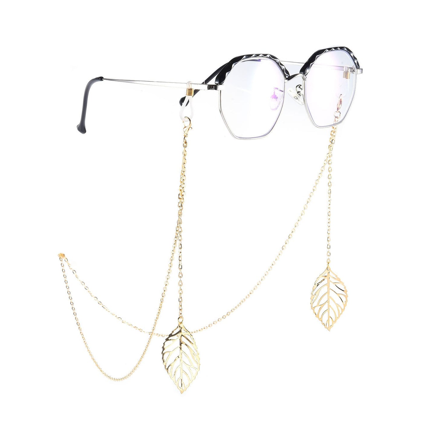 Jewelry Fashion Leaf Pendant Glasses Mask Accessories Ladies Temperament Metal Chain Glasses Chain