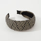 F4755 Bohemian raffia woven headband wide-brimmed retro handmade fashion personalized flat headband female