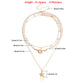 Jewelry ins five-pointed star zircon tassel simple all-match multi-layer necklace collarbone chain female