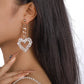 1469 Earrings Exaggerated Chain Love Rhinestone Earrings Temperament Geometric Heavy Industry Sweet Cool Earrings