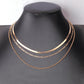 Multi-layered necklace ins cold necklace simple metal necklace year popular collarbone chain
