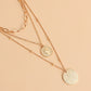 Jewelry trend multi-layer ins coin pendant necklace female niche design sense light luxury necklace