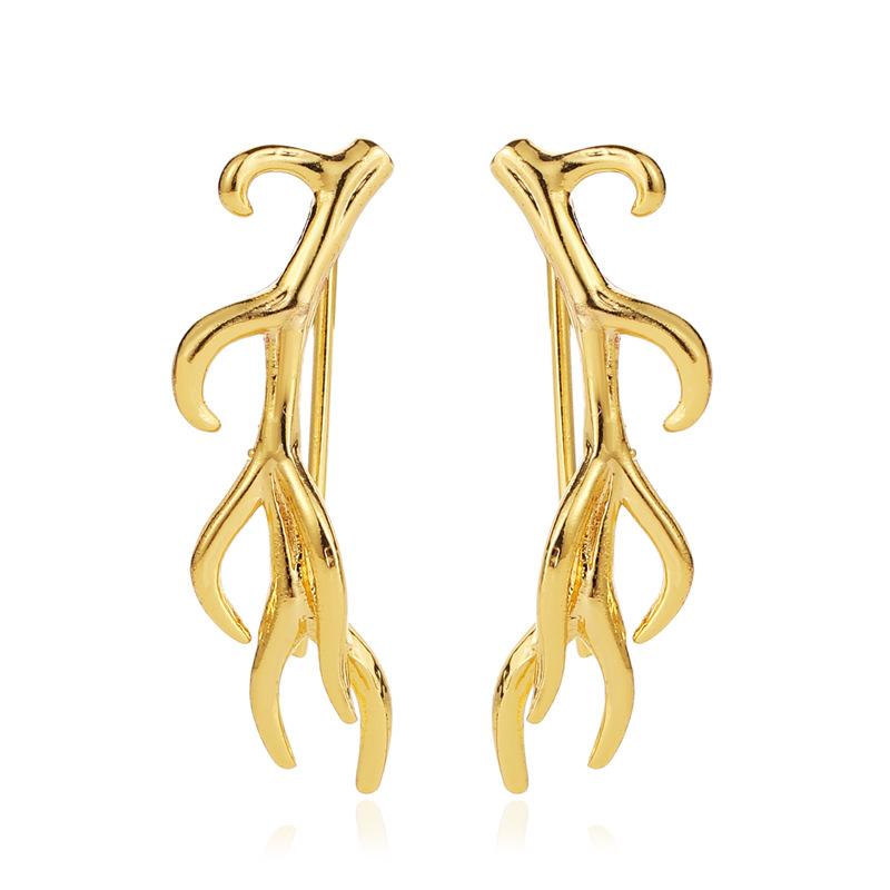 Earrings Creative Fashion Branch Earrings Creative Irregular Ear Studs Men and Women Ear Hanging Ear Hooks