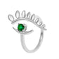 ins devil's eye ring female retro fashion micro-inlaid zircon geometric opening index finger ring eye ring