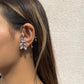 Jewelry Retro Simple Rose Leaf Ear Hanging Versatile Geometric Metal No Ear Pierce Ear Bone Clip