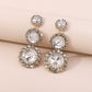 E1856 Light luxury long rhinestone earrings ZA palace French personality retro dinner earrings for women