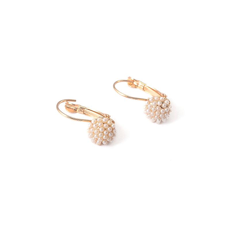 Jewelry Fashion Round Earrings Commuter Earrings Cute Millet Pearl Stud Earrings