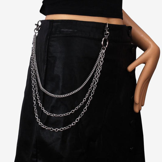 Punk waist chain multi-layer chain personality creative body chain hip-hop rock retro trend pants chain