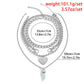 Hip-hop street trendy cool heart-shaped letter tag necklace punk metal chain crystal necklace for men and women