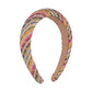 F4222 Fashion Color Contrasting Ethnic Headband Raffia Braided Sponge Headband Wide Brimming Simple Personality Hair Accessories for Women