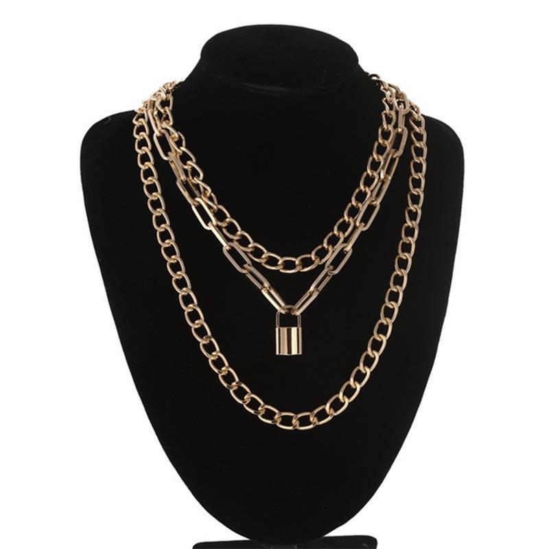 Jewelry Creative Fashion Elements Necklace Simple Retro Lock Pendant Necklace Female