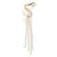 Jewelry retro design sense pearl long tassel earrings temperament metal S-shaped ear bone clip female