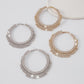 E135 Exaggerated Claw Chain Earrings Rhinestone Tassel Large Circle Earrings Sexy Light Luxury Vintage Earrings
