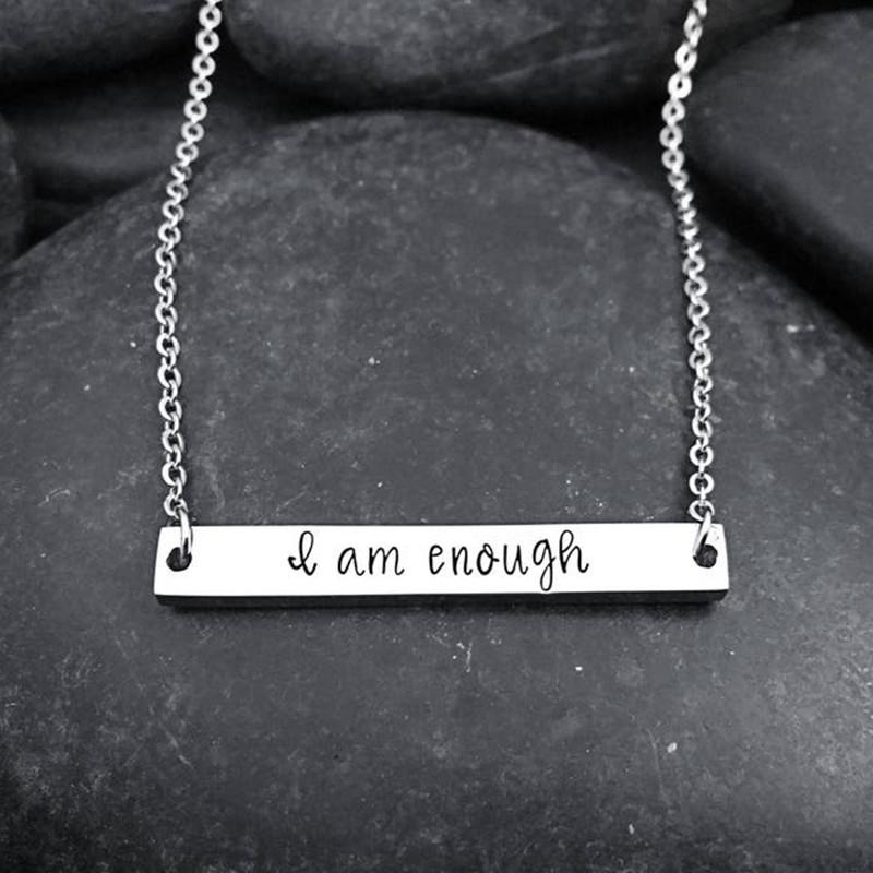 Explosive jewelry IamEnough I am fed up with good friends couple necklace