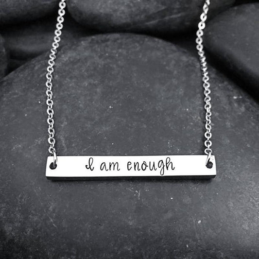 Explosive jewelry IamEnough I am fed up with good friends couple necklace
