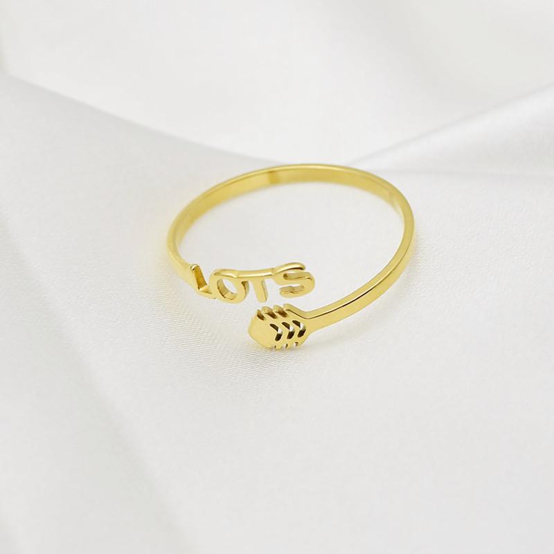 Retro Small Letter Arrow Ring Women's Small Fresh Titanium Steel Arrow Piercing Heart Ring