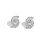 Jewelry metal flower-shaped fan-leaf stitching earrings retro niche geometric all-match earrings for women