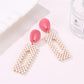 Exaggerated geometric earrings imitation pearl fashion net red candy earrings earrings earrings trendy ear accessories